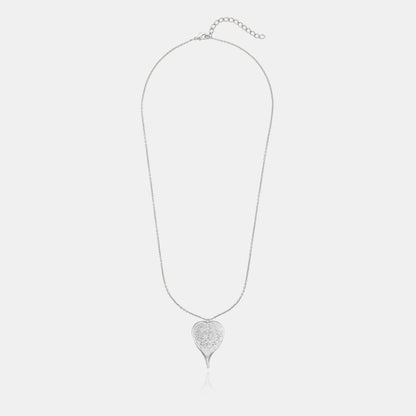 Silver Krishna Leaf Necklace with Pendant