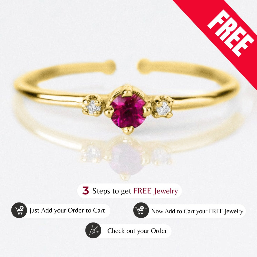 free ruby ring in every purchase