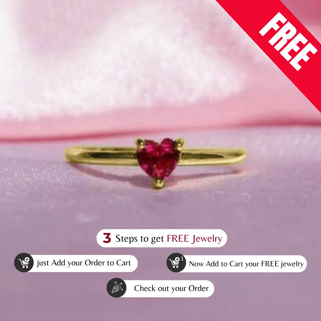 free golden ruby ring in every purchase