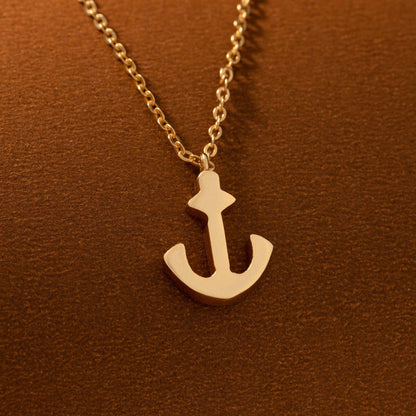 Golden Anchor Necklace