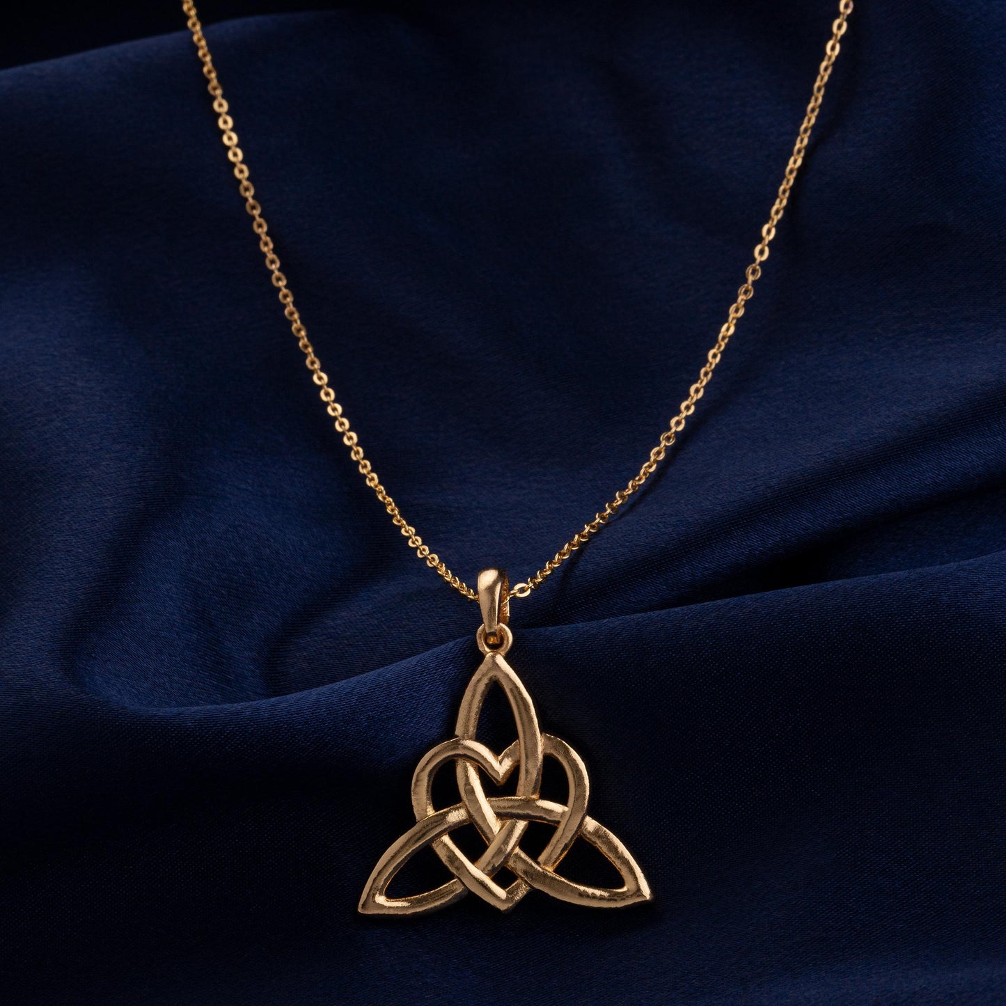 golden celtic knot necklace