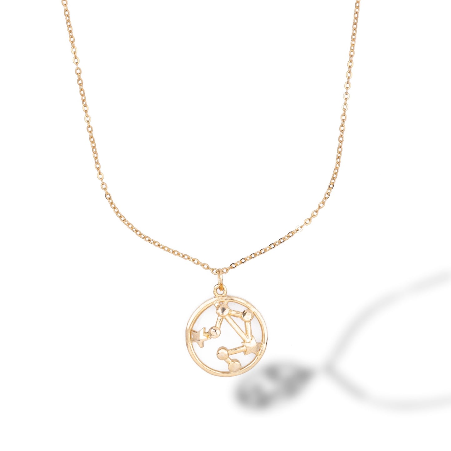 golden necklace with star