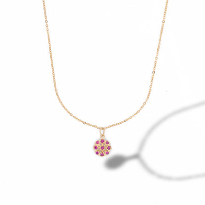 Golden Necklace with a Flower Design