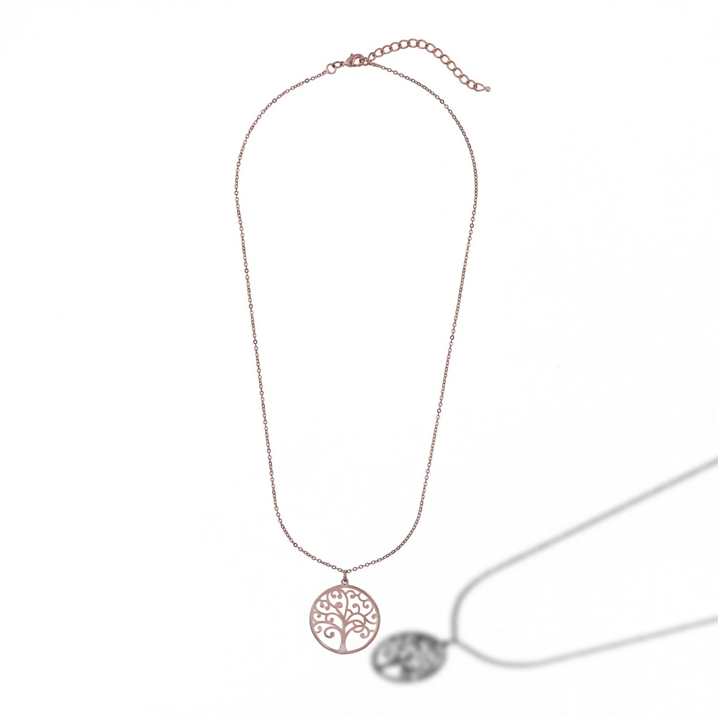 rose gold tree of life pendant