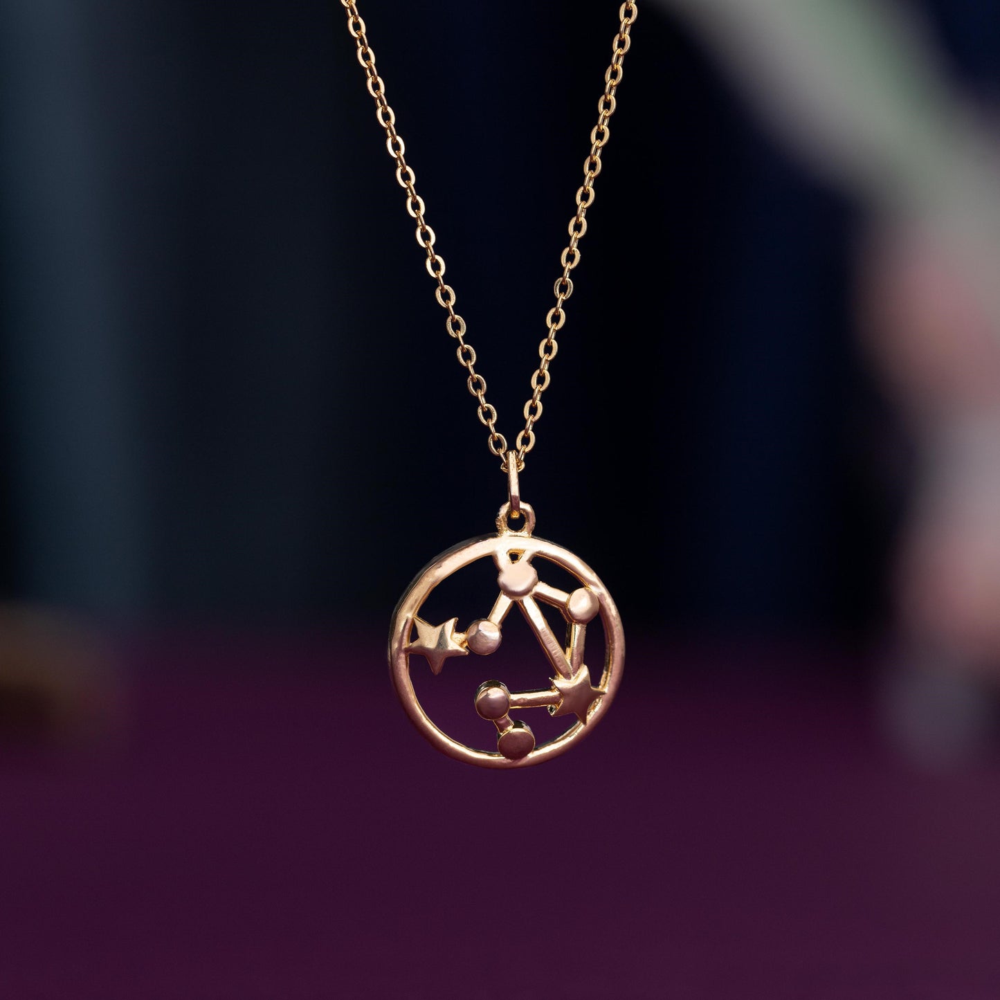 golden necklace with star