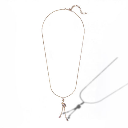 Graceful Flamingo Drop Necklace