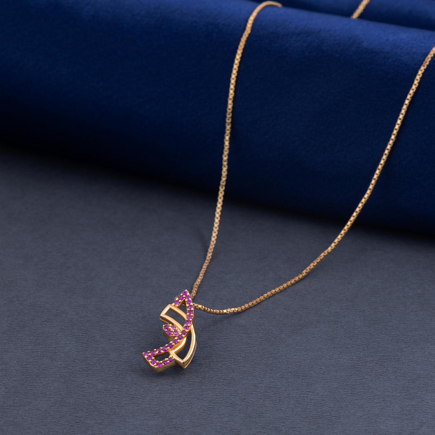 red radiant curve pendant