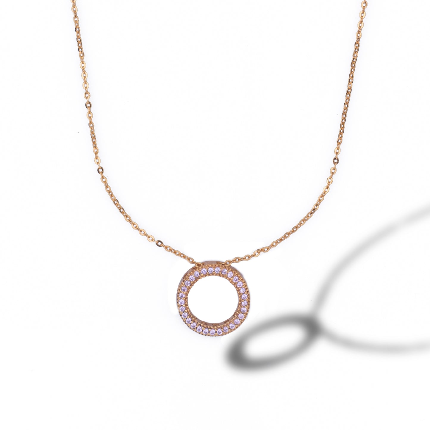 white circle pendant