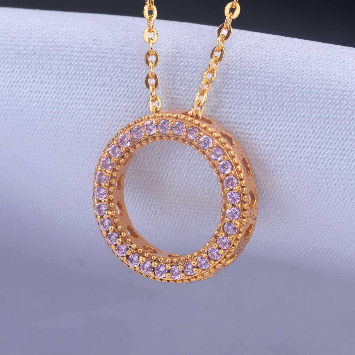 white circle pendant