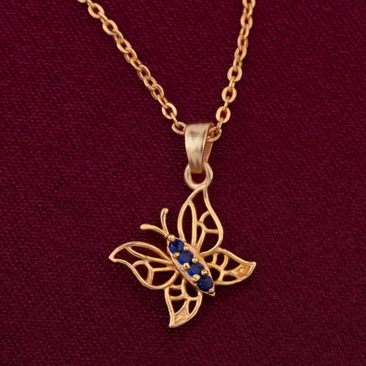 blue butterfly radiance pendant