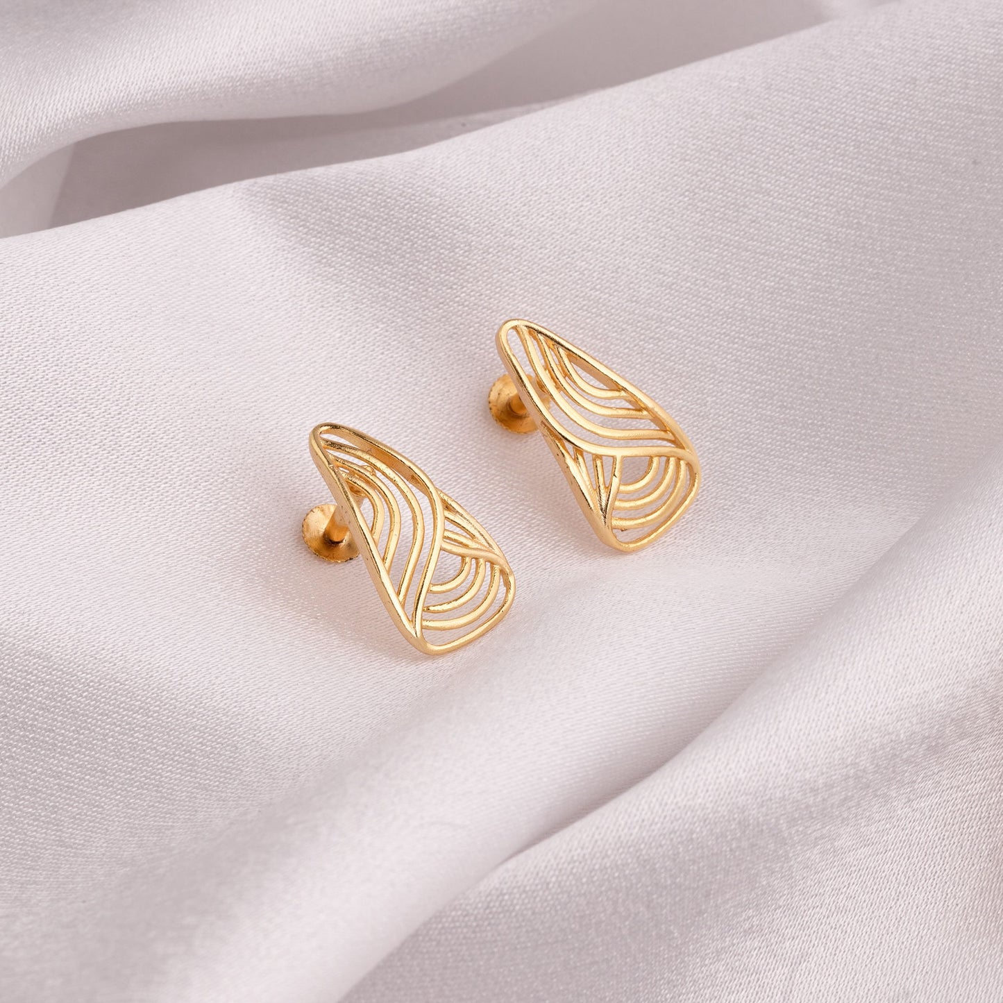 pair of golden earrings