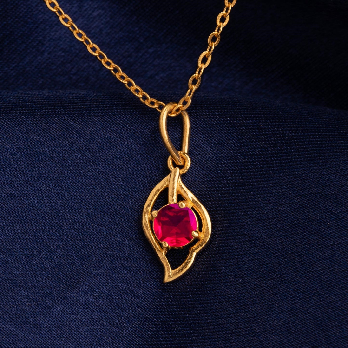 red radiant flame pendant