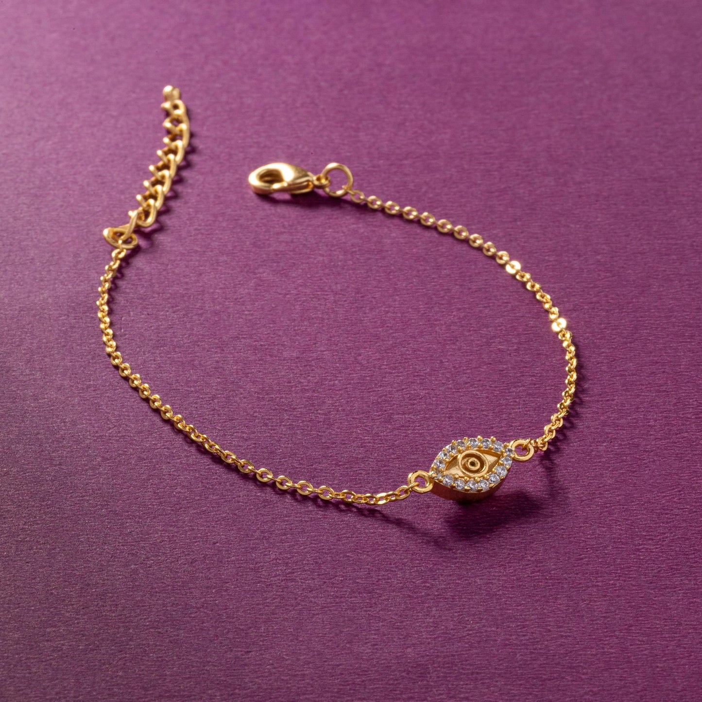 golden evil eye bracelet