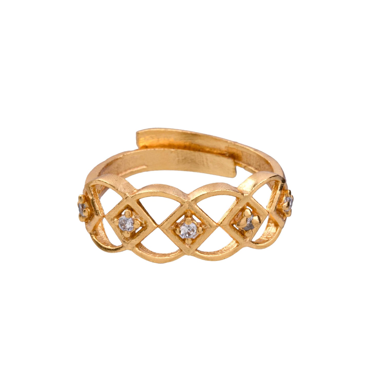 golden ring with diamonds