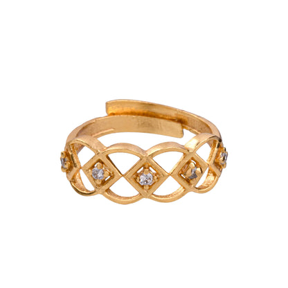 Golden Ring with Diamonds