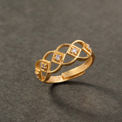 Golden Ring with Diamonds