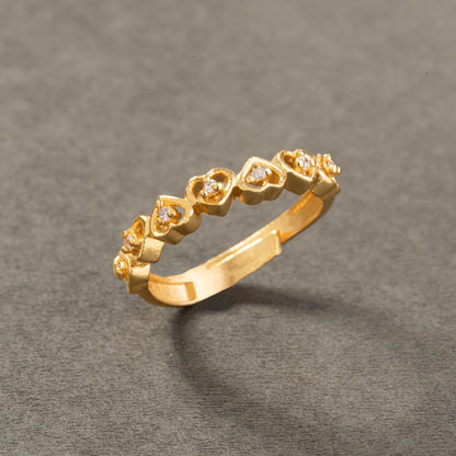 Golden Ring with Diamonds