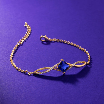 Bracelet_Blue Stone_Golden_2