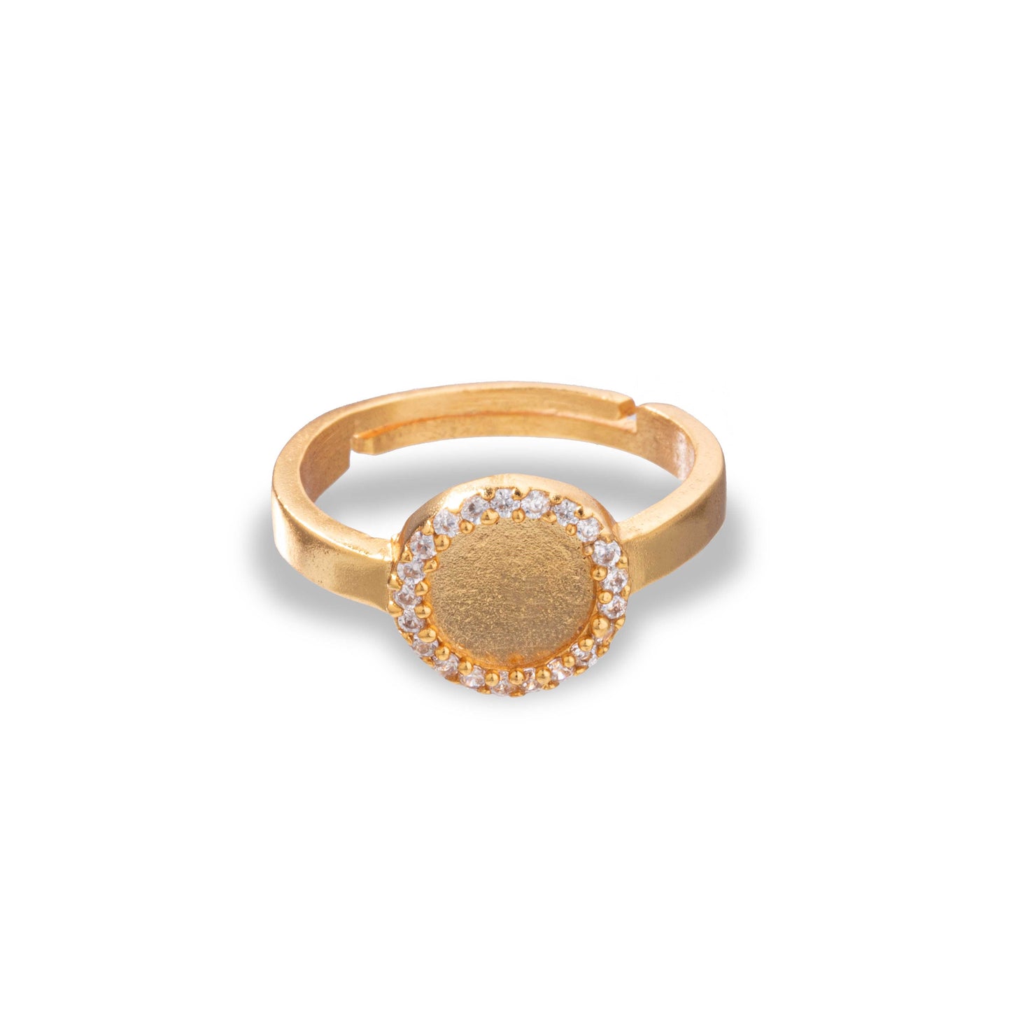 radiant circle halo ring