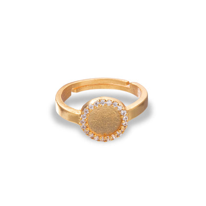 Radiant Circle Halo Ring