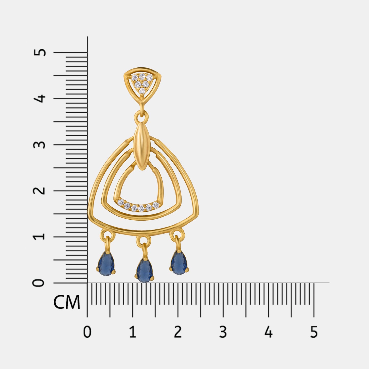 pair of golden earrings with diamonds