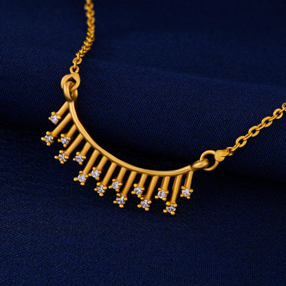 Golden Necklace with Diamonds