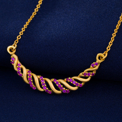 Pink Twilight Vine Necklace