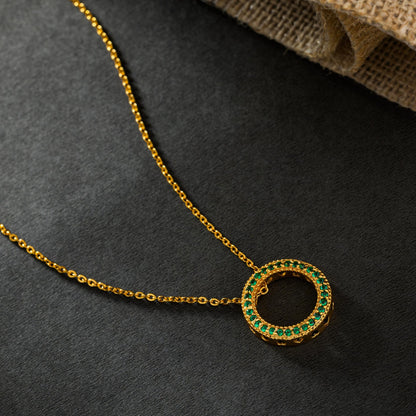 Green Radiance Circle Pendant