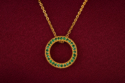 Green Radiance Circle Pendant