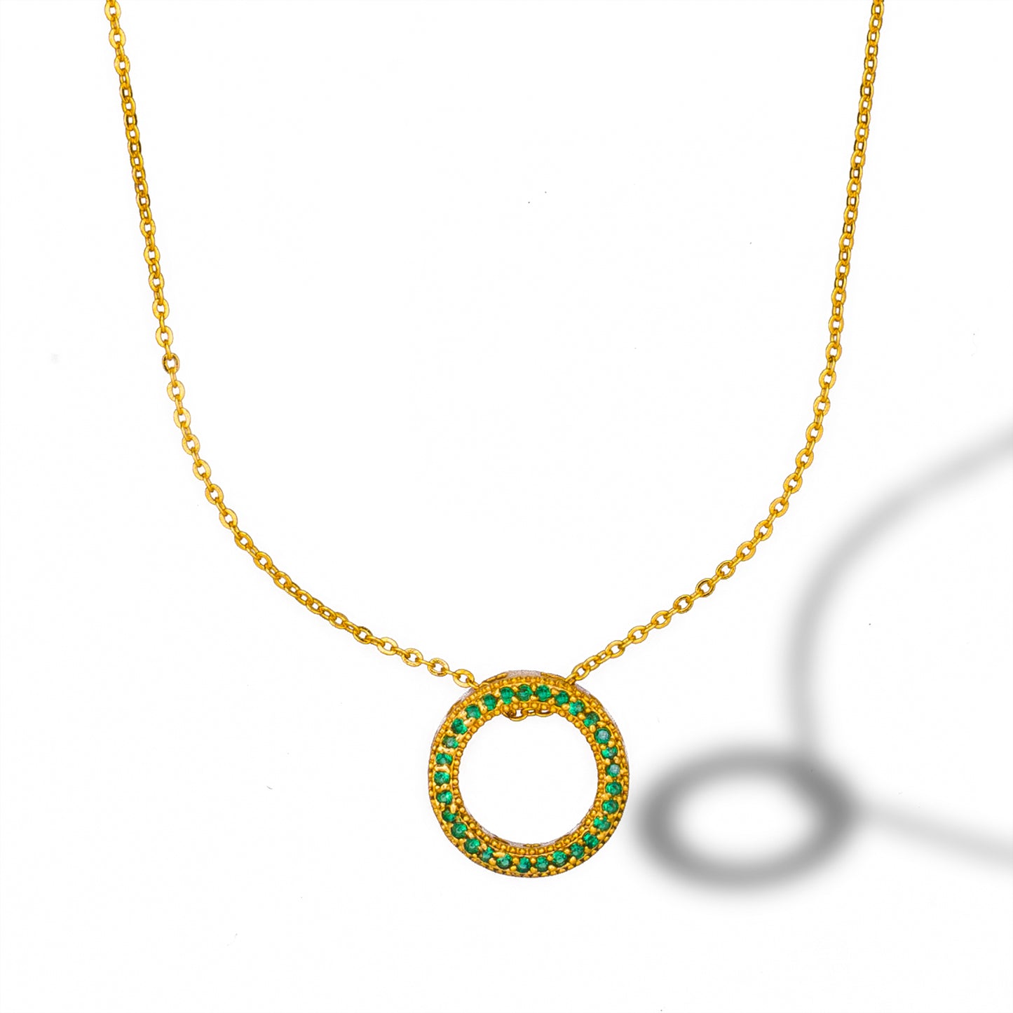 green radiance circle pendant