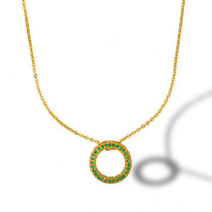 Green Radiance Circle Pendant