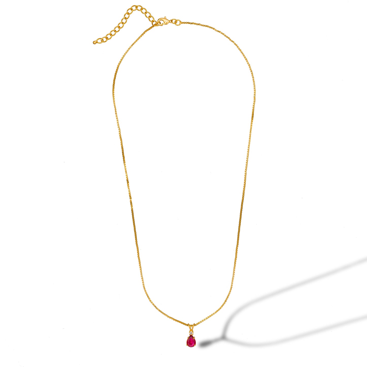 red teardrop necklace