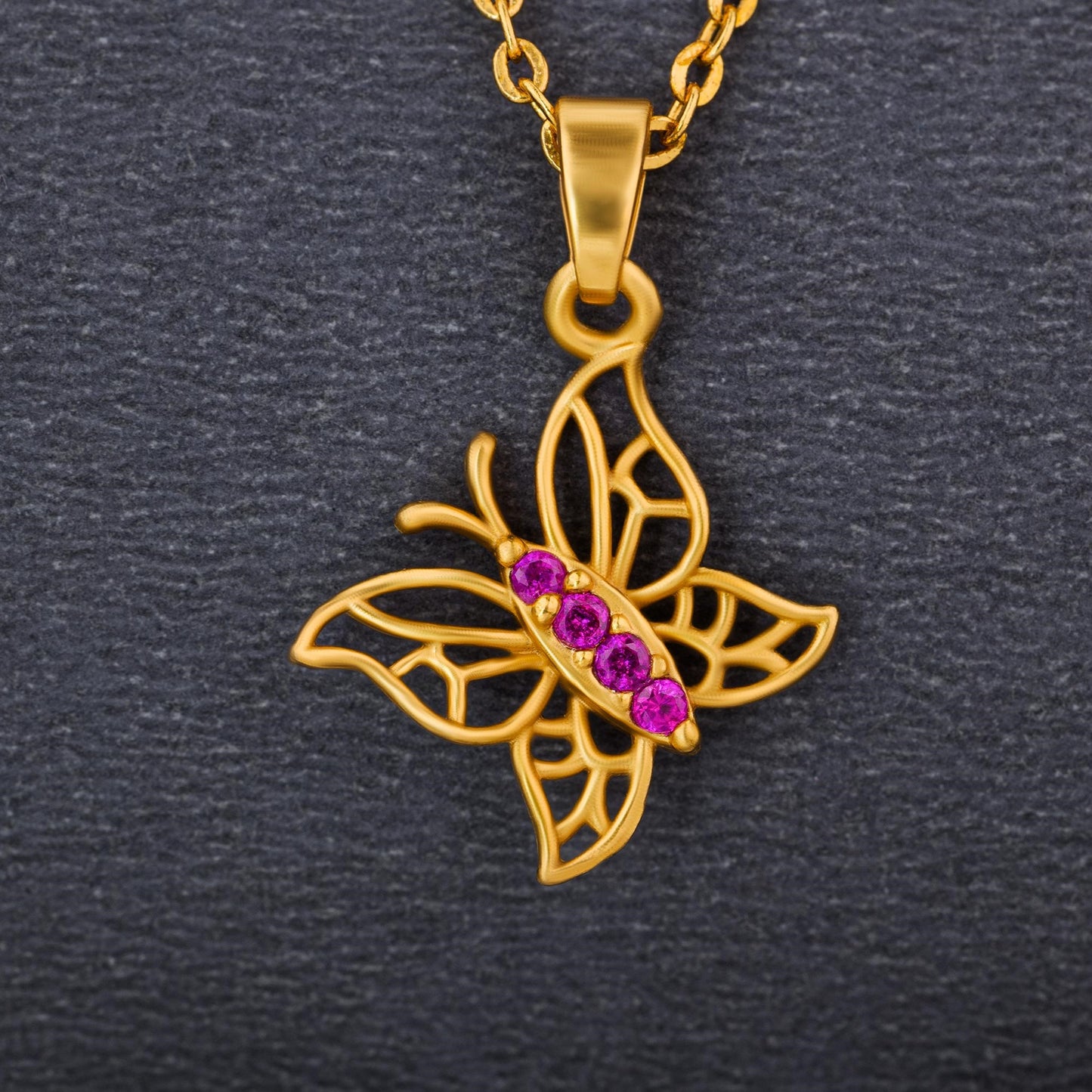 red butterfly radiance pendant