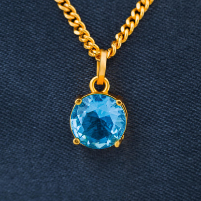 Aqua Blue Midnight Pendant