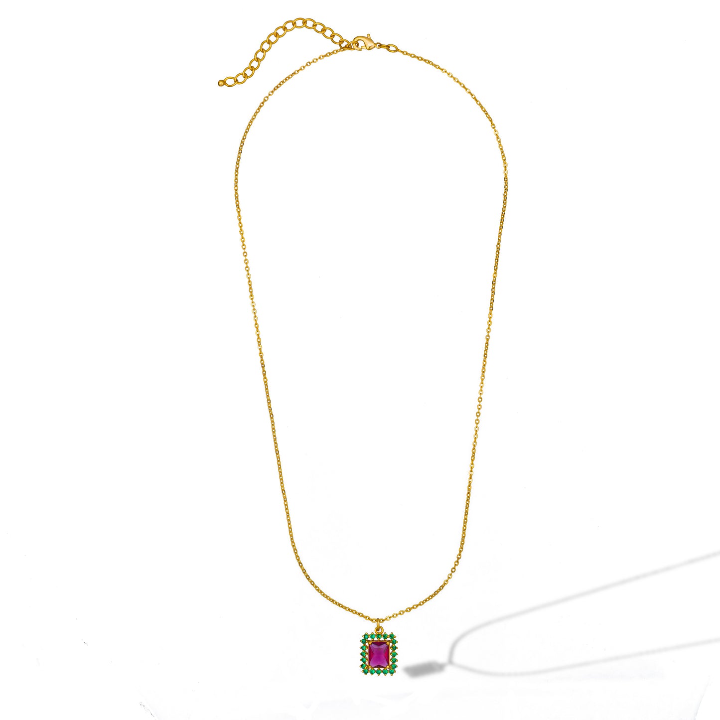 red and green royal sapphire pendant