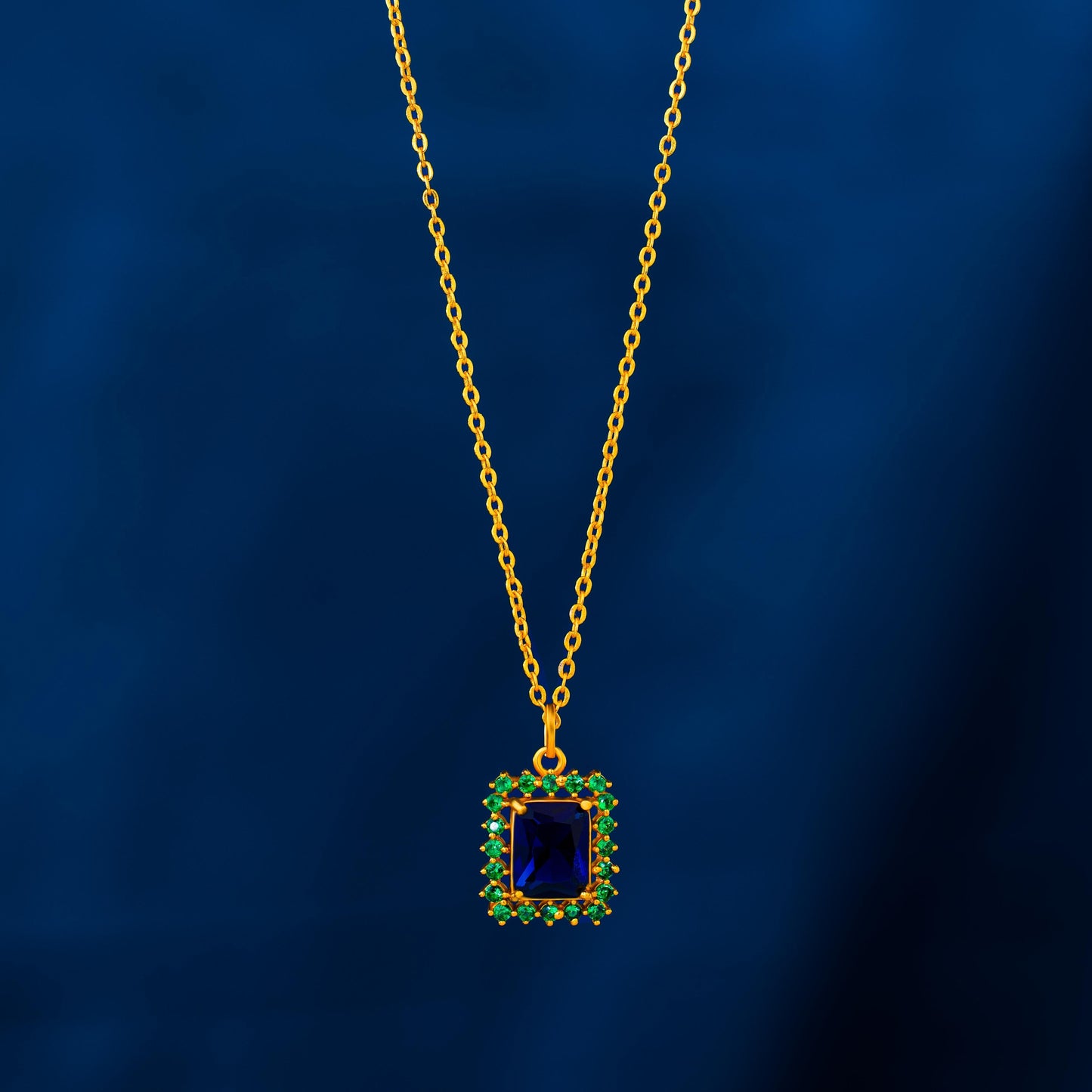 blue green royal pendant