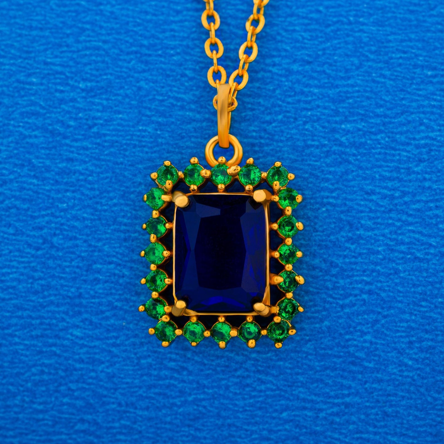 blue green royal pendant