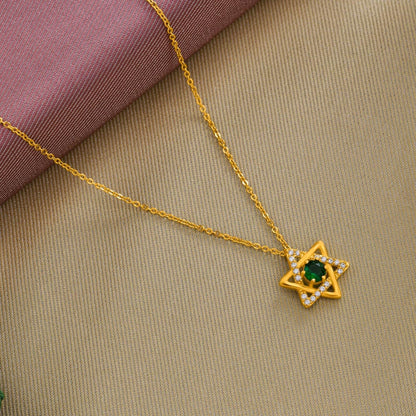 Green Star of Elegance Pendant