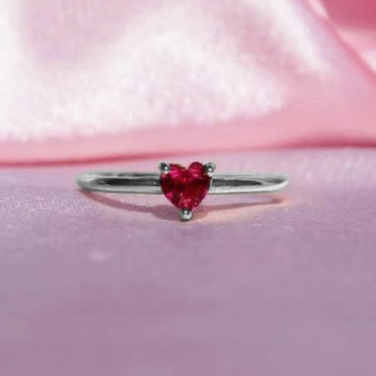 silver heart ring