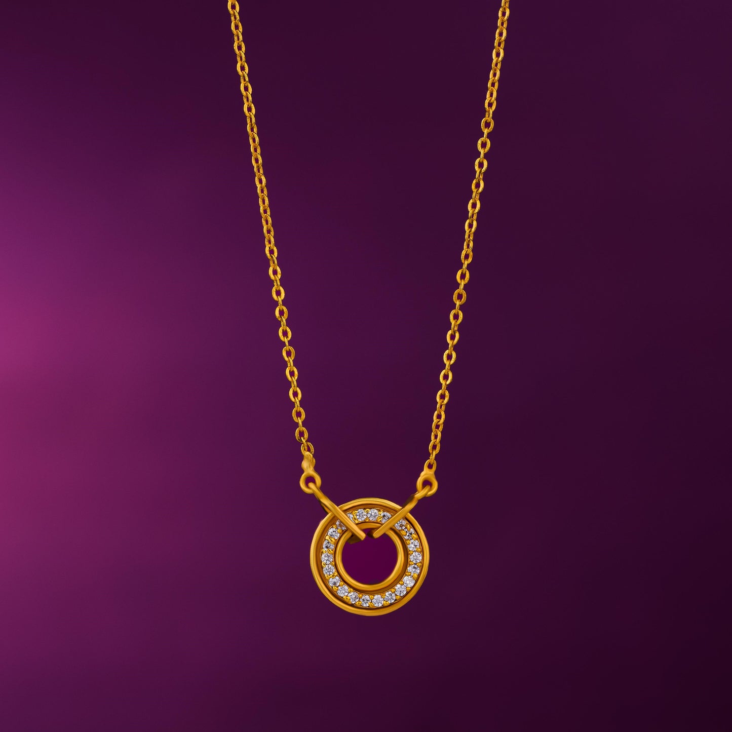 white circle of radiance pendant