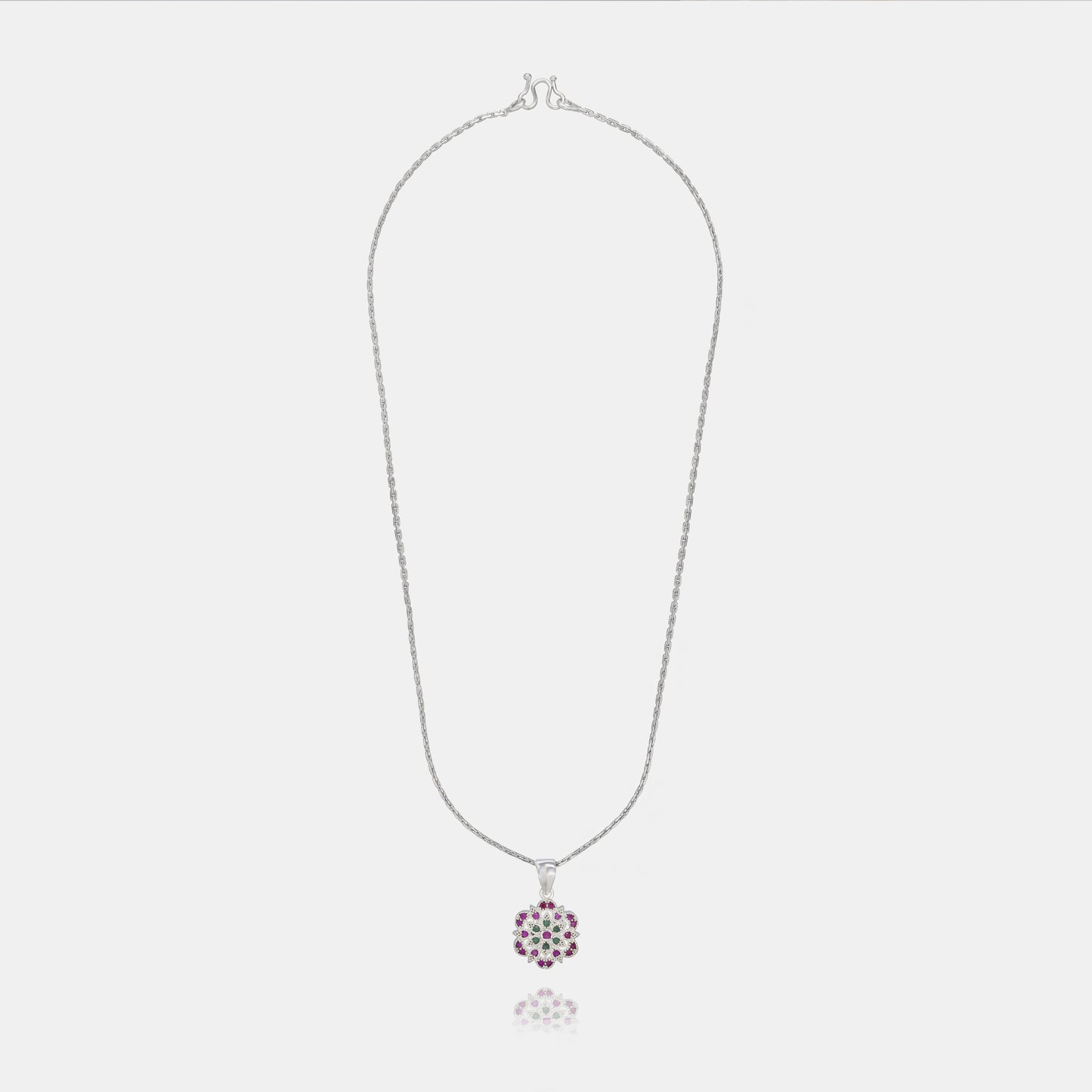 shine with this stunning diamond flower pendant