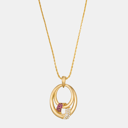 Eegance of this Exquisite Red Golden Pendant