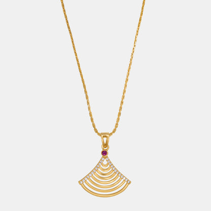 Golden Dainty Piece that Speaks Volume Stone Necklace