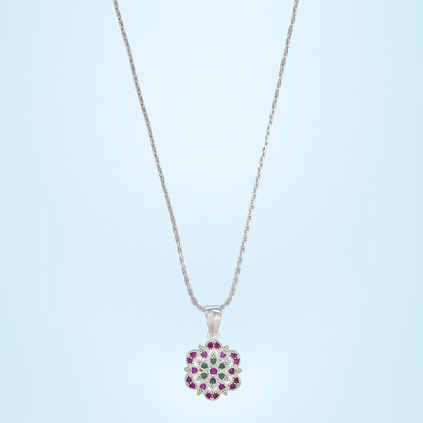 shine with this stunning diamond flower pendant