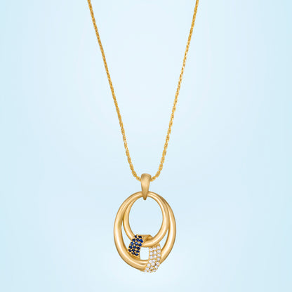 Eegance of this Exquisite Blue Golden Pendant