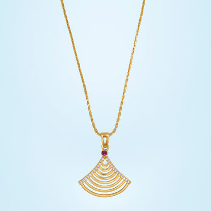 Golden Dainty Piece that Speaks Volume Stone Necklace