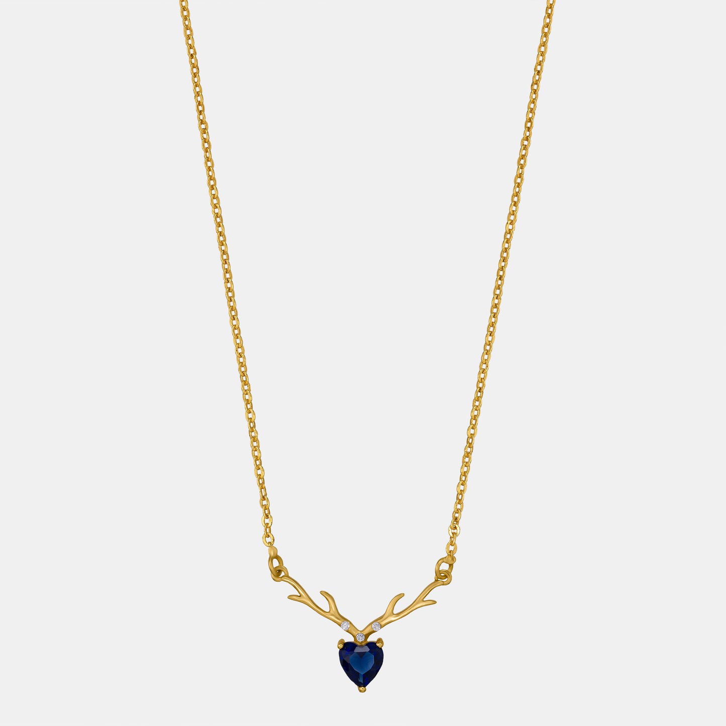 antler heart necklace