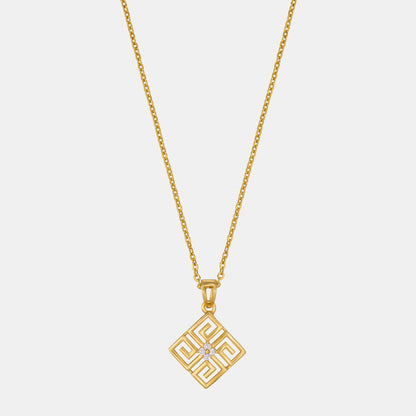 White Eternal Maze Pendant