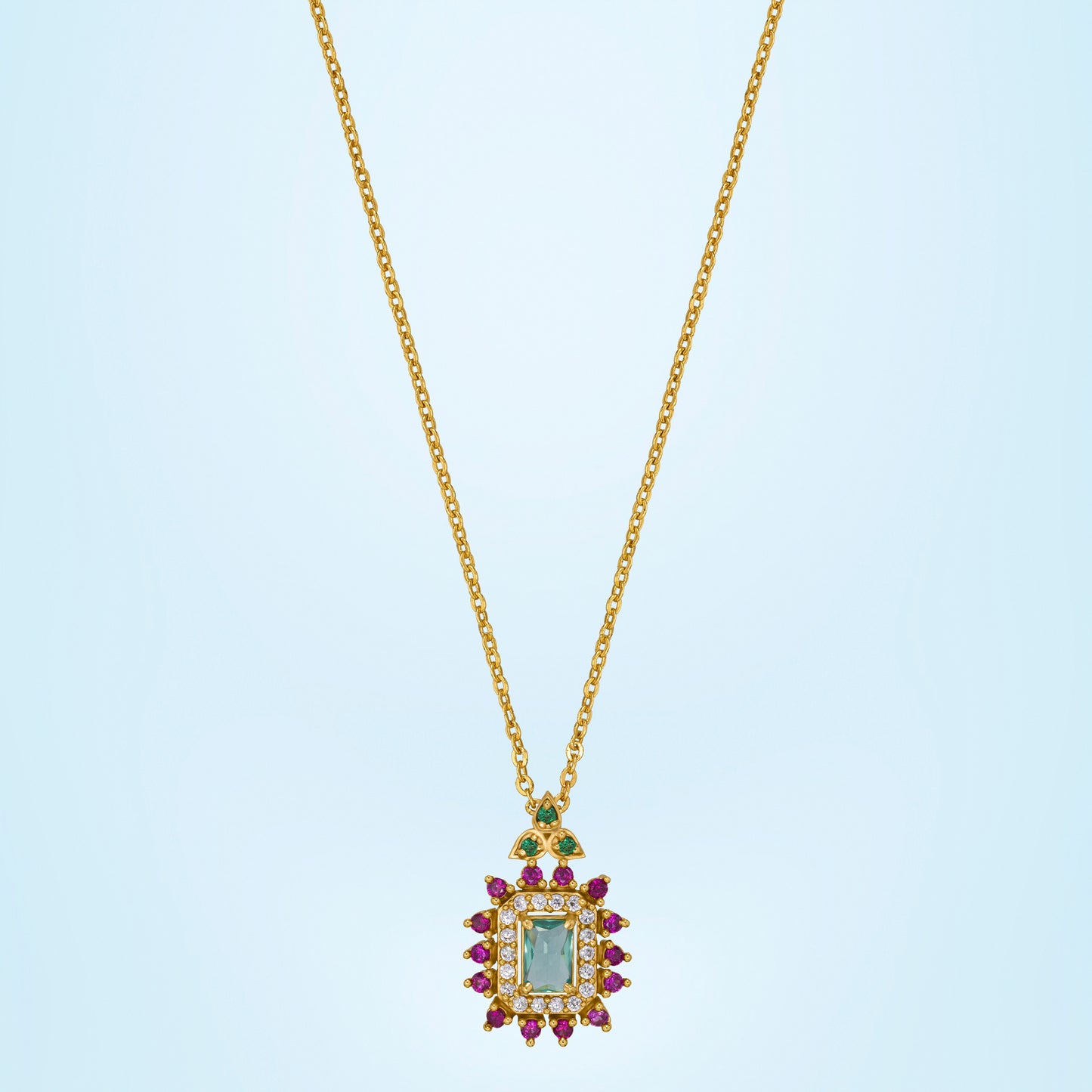 luxurious showcasing a striking golden necklace