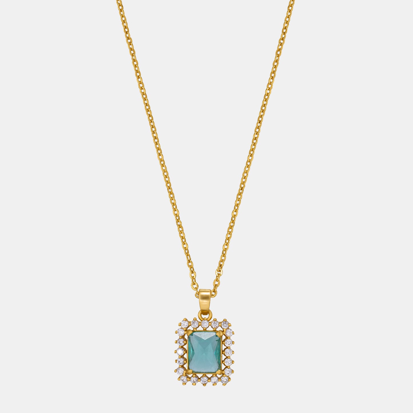 aqua green royal sapphire pendant